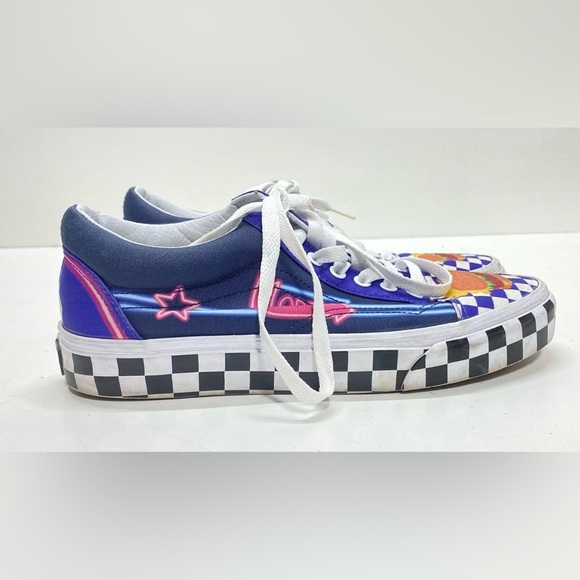 Vans Sneakers Custom Culture Diner Laces Men's 8 Women's 9.5 Hamburger Fries GUC - Picture 3 of 7